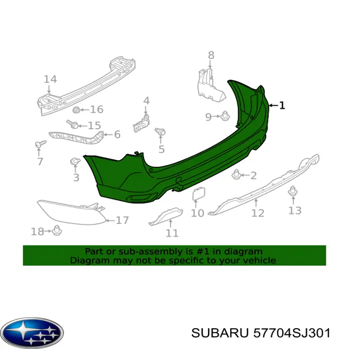 57704SJ301 Subaru 