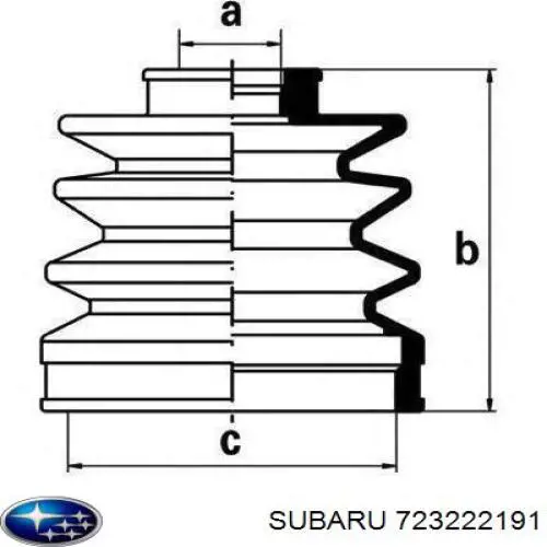 723222191 Subaru fuelle, árbol de transmisión delantero exterior