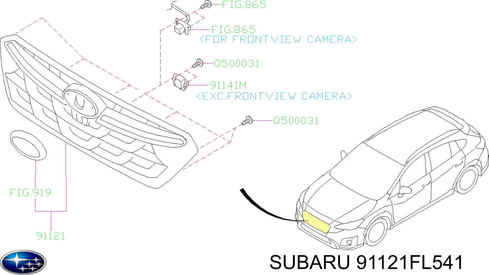 91121FL541 Subaru 