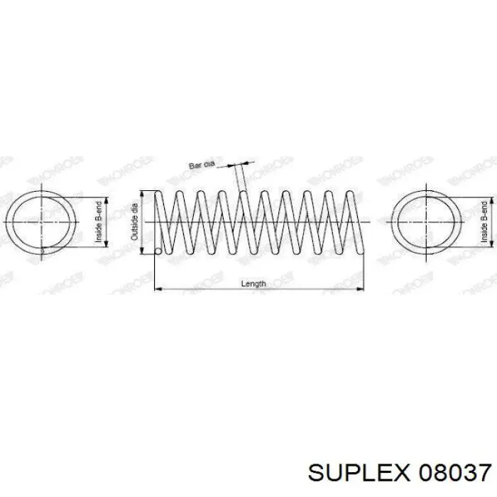  Muelle de suspensión eje delantero para Daihatsu Terios J100, J102, J122