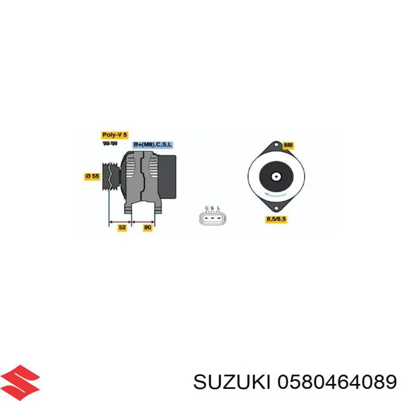 0580464089 Suzuki bomba de combustible principal