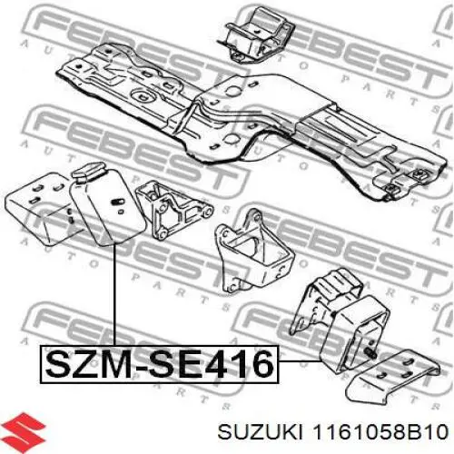 1161058B10 Suzuki almoahada (soporte Del Motor Izquierda / Derecha)