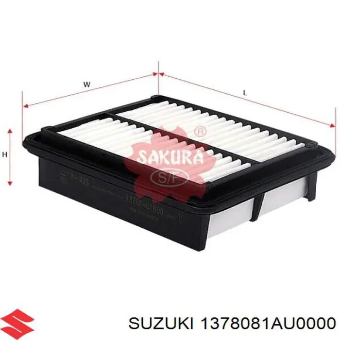 1378081AU0000 Suzuki filtro de aire