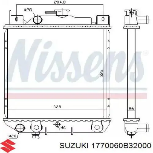 1770060B32000 Suzuki radiador refrigeración del motor