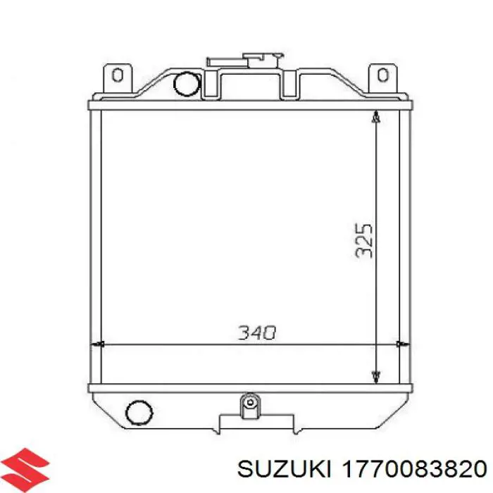 17700-83820 Suzuki radiador refrigeración del motor