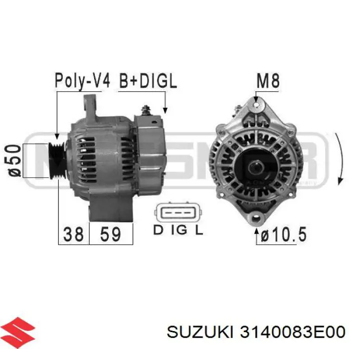 3140083E00 Suzuki alternador