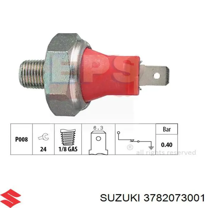 3782073001 Suzuki indicador, presión del aceite