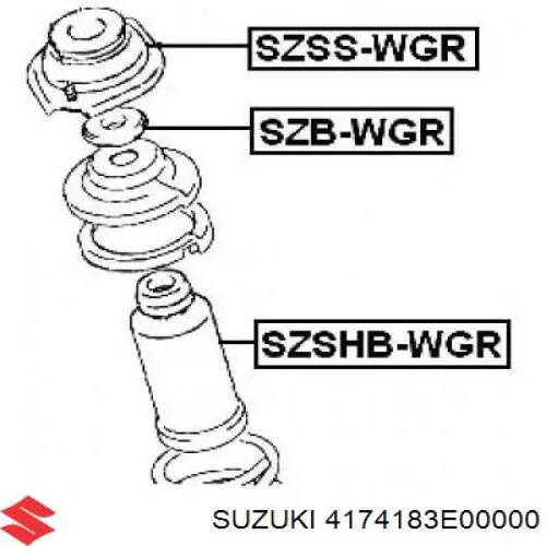 41741-83E00-000 Suzuki rodamiento amortiguador delantero