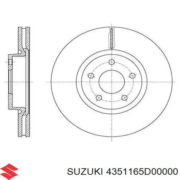 4351165D00000 Suzuki freno de tambor trasero