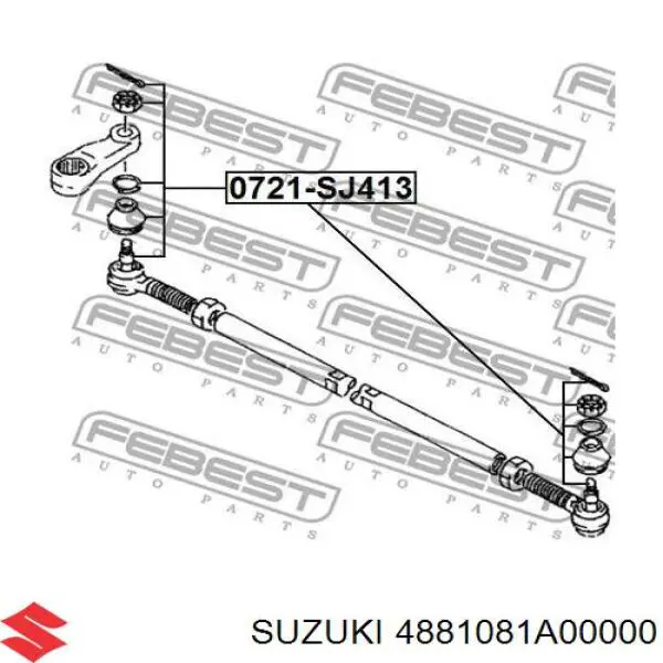 4881081A00000 Suzuki rótula barra de acoplamiento exterior