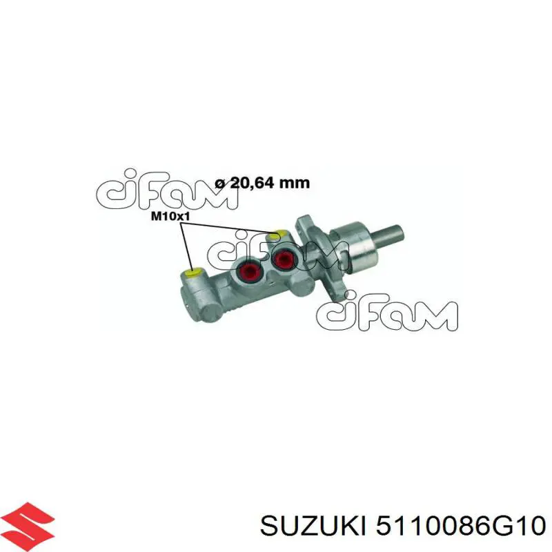 5110086G10000 Suzuki cilindro principal de freno