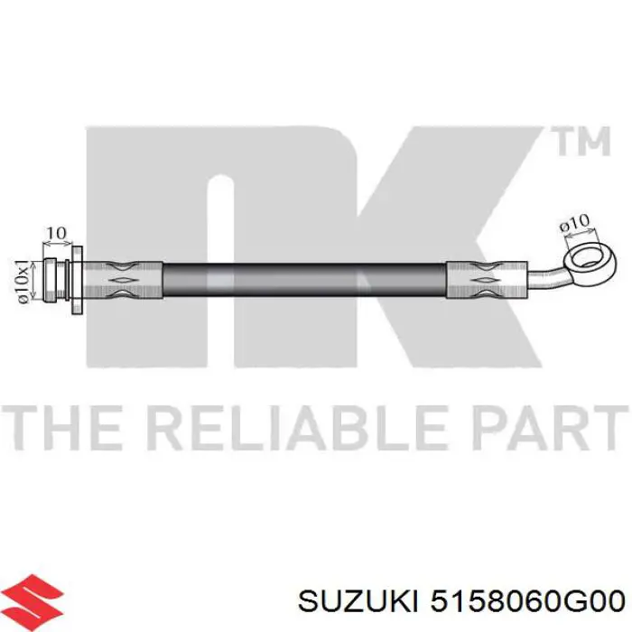 5158060G00 Suzuki latiguillo de freno delantero