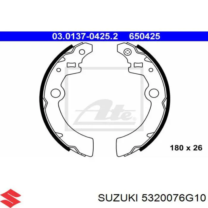 5320076G10 Suzuki zapatas de frenos de tambor traseras