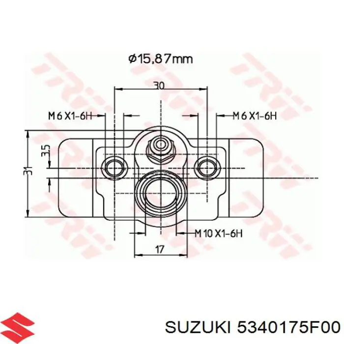 5340175F00 Suzuki cilindro de freno de rueda trasero