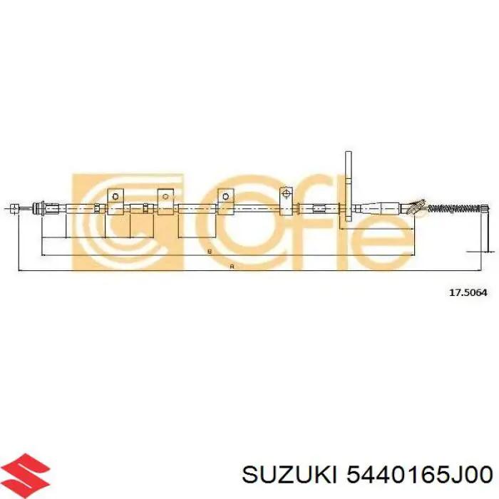 5440165J00 Suzuki cable de freno de mano trasero derecho