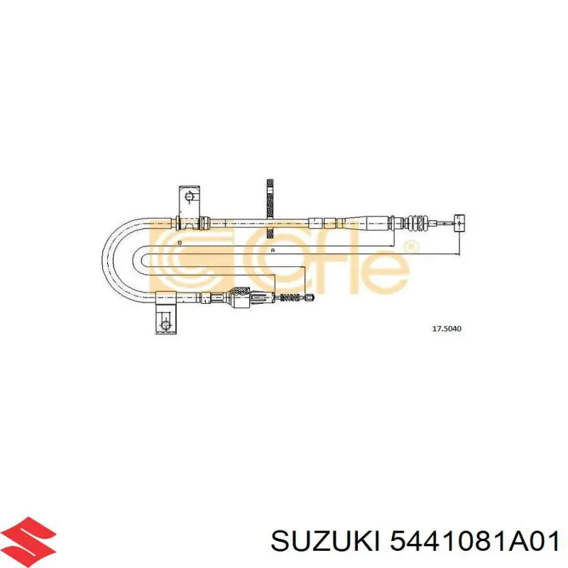 5441081A01 Suzuki cable de freno de mano trasero derecho