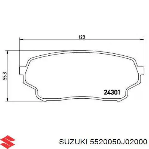 5520050J02000 Suzuki pastillas de freno delanteras