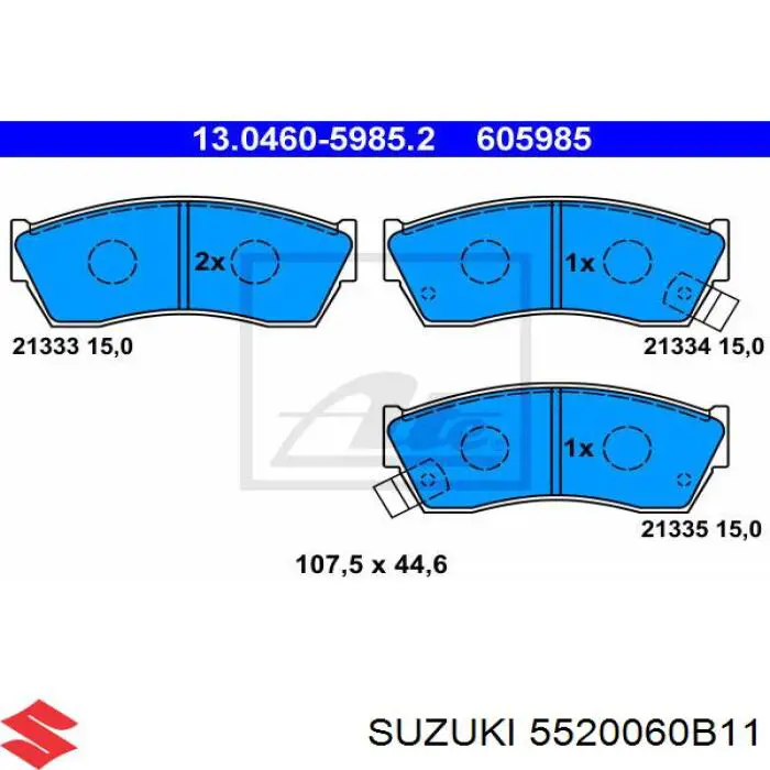 5520060B11 Suzuki pastillas de freno delanteras