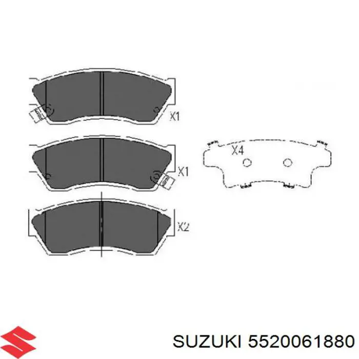 5520061880 Suzuki pastillas de freno delanteras