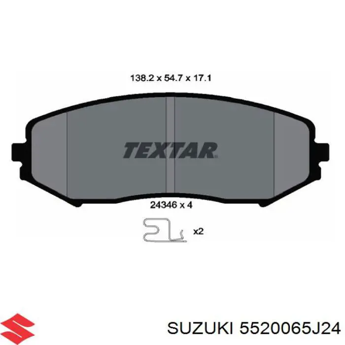 5520065J24 Suzuki pastillas de freno delanteras