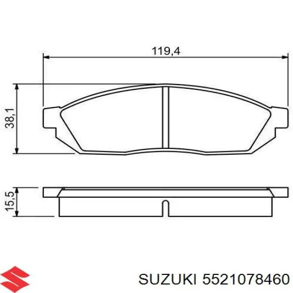 5521078460 Suzuki pastillas de freno delanteras