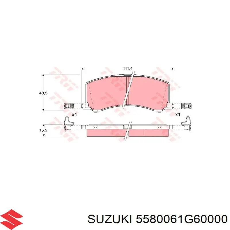 5580061G60000 Suzuki pastillas de freno delanteras