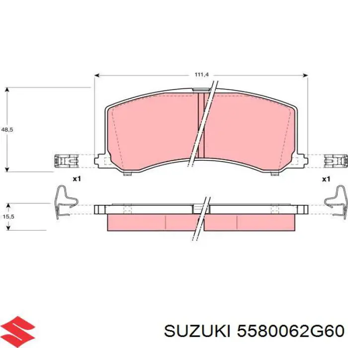 5580062G60 Suzuki pastillas de freno delanteras