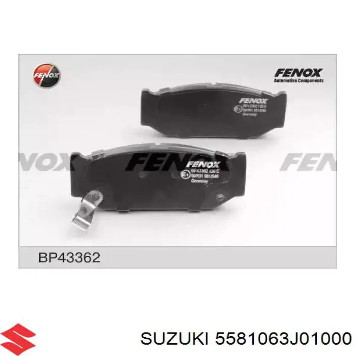 5581063J01000 Suzuki pastillas de freno delanteras