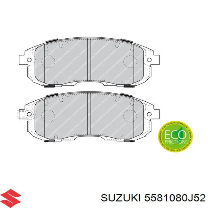 5581080J52 Suzuki pastillas de freno delanteras