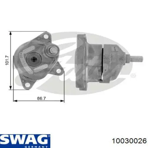 10030026 Swag tensor de correa, correa poli v