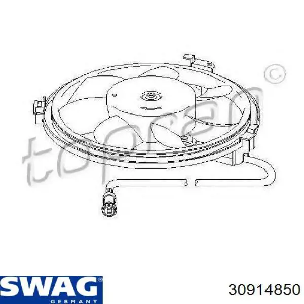 30914850 Swag ventilador (rodete +motor refrigeración del motor con electromotor completo)