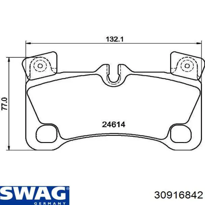 30916842 Swag pastillas de freno traseras