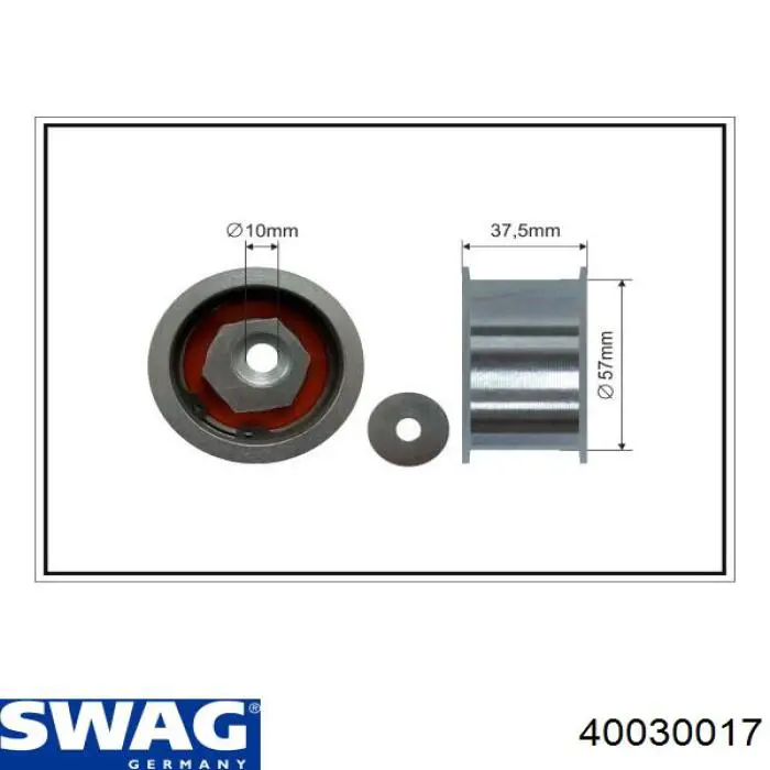 40030017 Swag rodillo intermedio de correa dentada