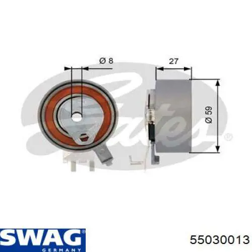 55030013 Swag rodillo, cadena de distribución