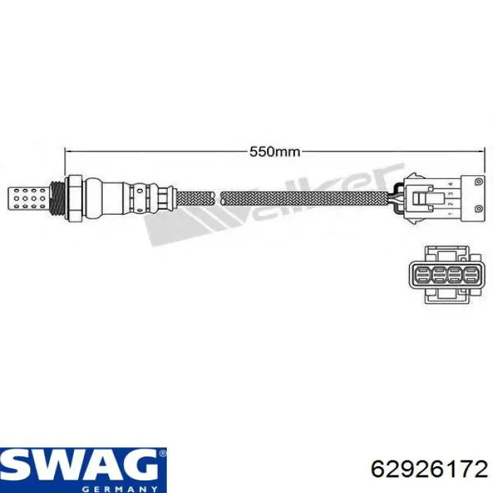 62926172 Swag sonda lambda, sensor de oxígeno antes del catalizador izquierdo