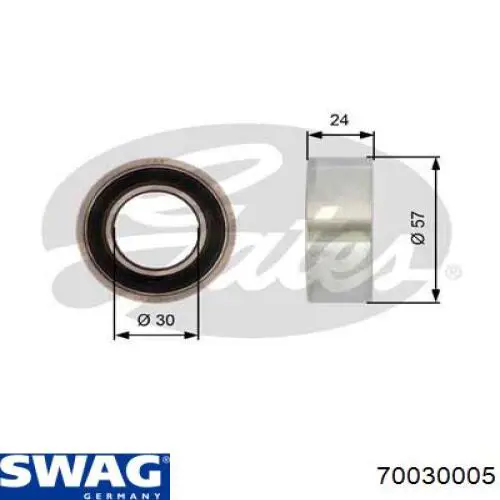 70030005 Swag rodillo, cadena de distribución