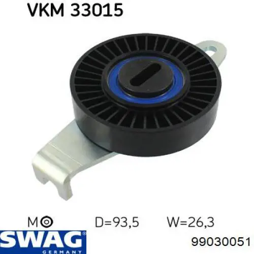 99 03 0051 Swag rodillo, correa trapecial poli v