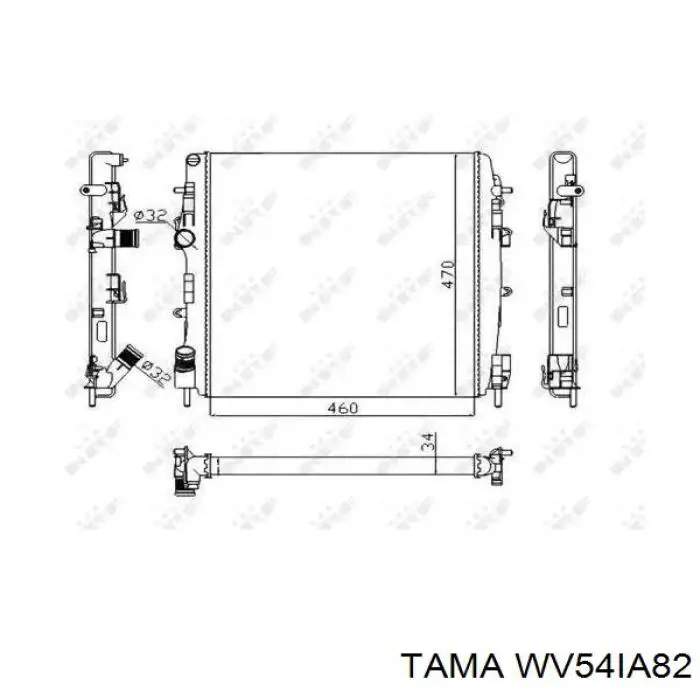 WV54IA82 Tama termostato, refrigerante