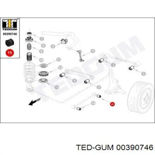  Bloque silencioso Trasero Brazo Trasero Trasero para Mazda 323 BA