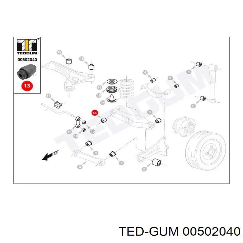  Silentblock de barra Panhard, trasero para Opel Signum 