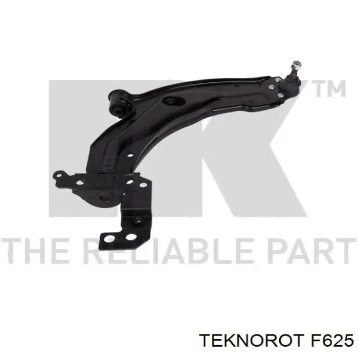 F-625 Teknorot barra oscilante, suspensión de ruedas delantera, inferior derecha