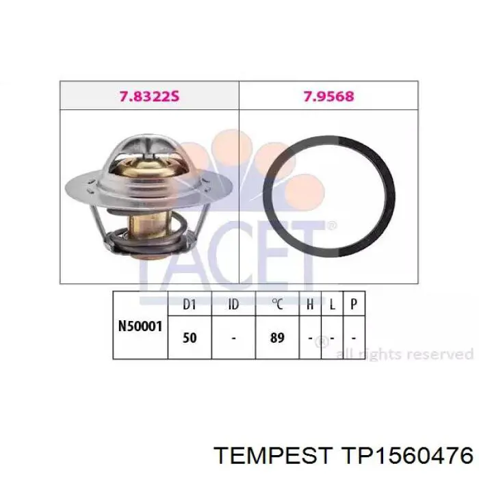 TP1560476 Tempest radiador refrigeración del motor