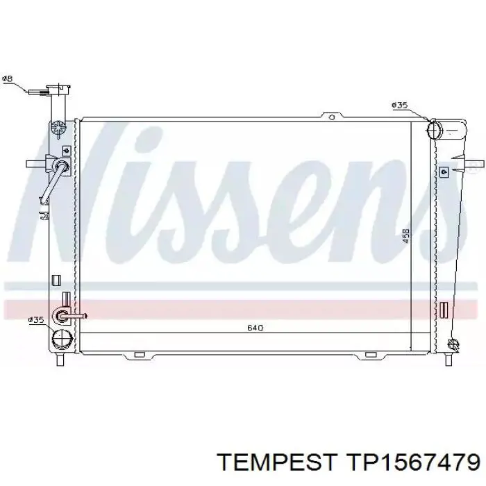 TP1567479 Tempest radiador refrigeración del motor