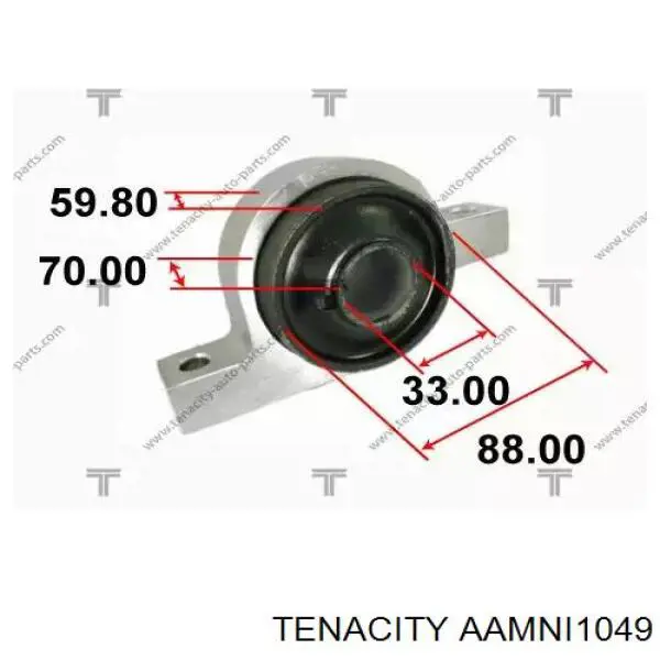 AAMNI1049 Tenacity silentblock de suspensión delantero inferior