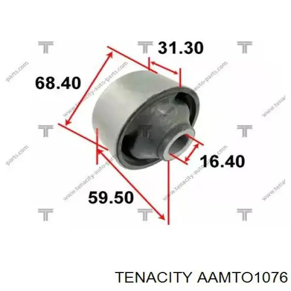 AAMTO1076 Tenacity silentblock de suspensión delantero inferior