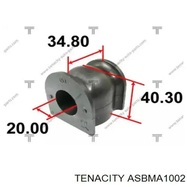 ASBMA1002 Tenacity casquillo de barra estabilizadora trasera