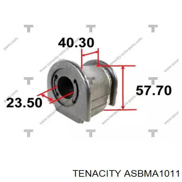 ASBMA1011 Tenacity casquillo de barra estabilizadora trasera