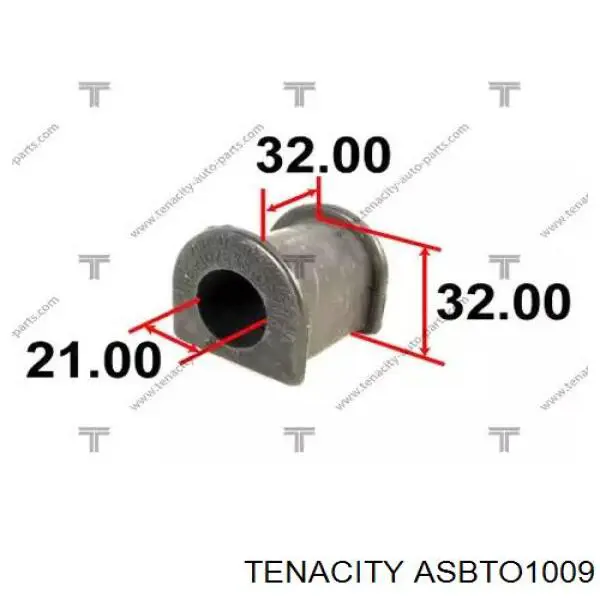 ASBTO1009 Tenacity casquillo de barra estabilizadora delantera