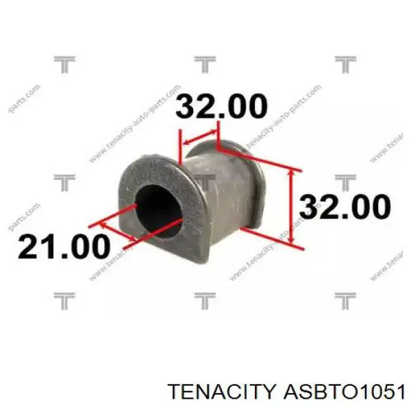 ASBTO1051 Tenacity casquillo de barra estabilizadora delantera