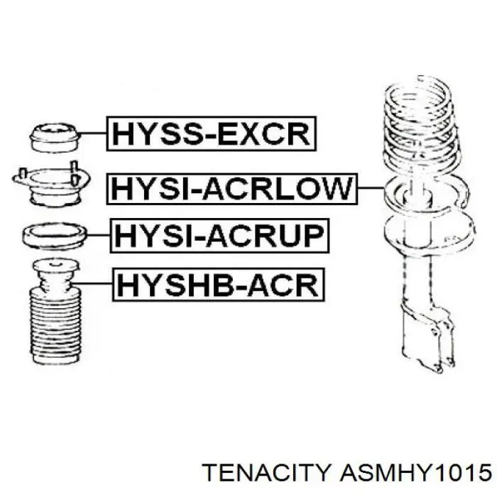 ASMHY1015 Tenacity soporte amortiguador trasero